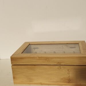 Bamboo Display/Jewelry Box with Clear Top